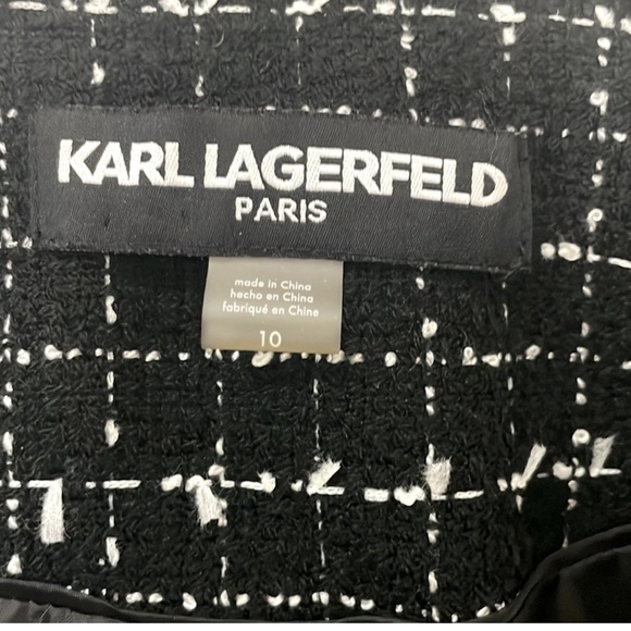 Karl Lagerfeld tweed blazer sz 10 - Picture 3 of 4